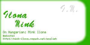 ilona mink business card